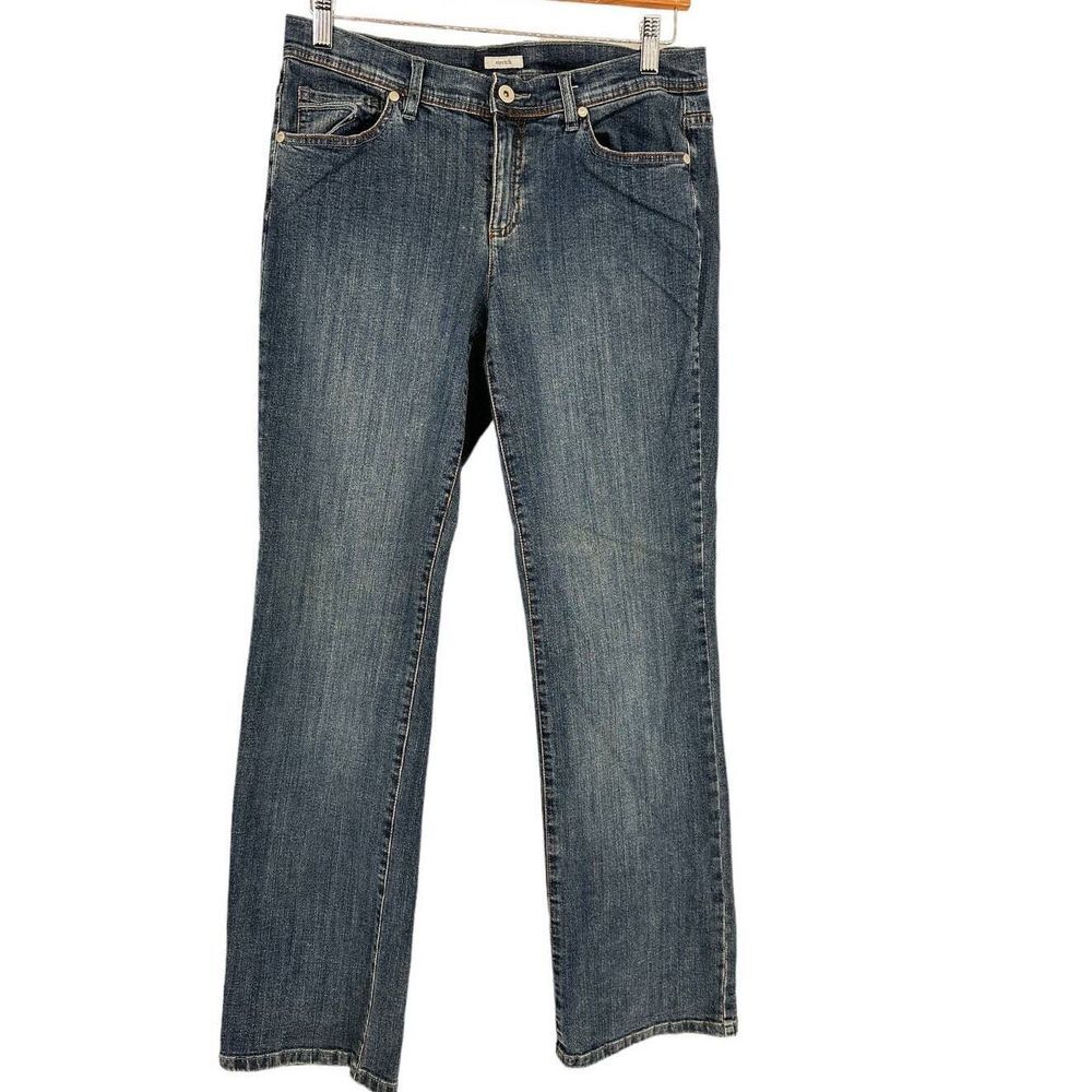 Liz Co. Women's SZ 8 Straight Leg Bootcut Stretch Medium Blue Denim‎ Jeans
